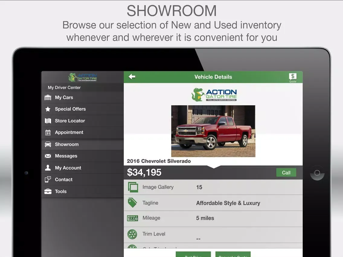 Action Gator Tire iPad 應用截圖