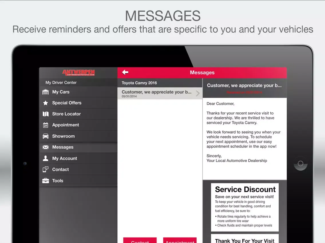 Zrzuty ekranu Antwerpen Toyota iPad 