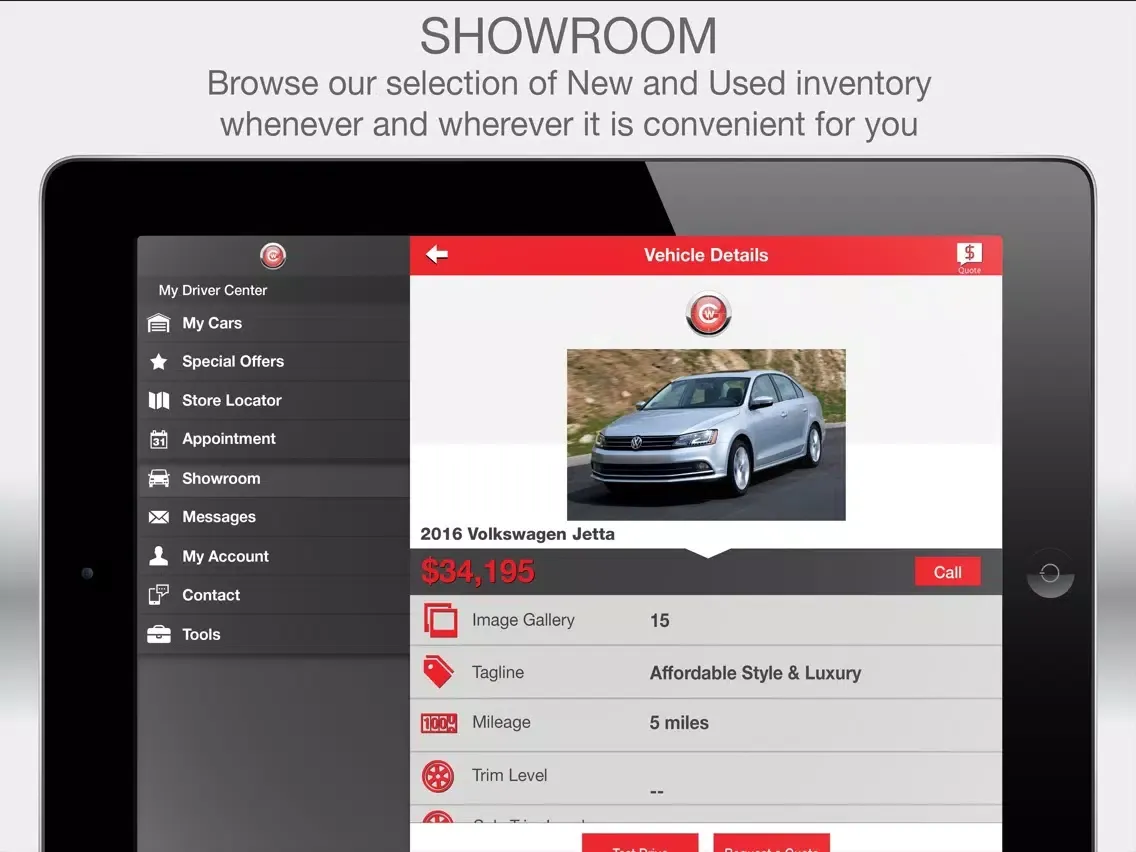 Cardinale Volkswagen iPad  سکرین شاٹس