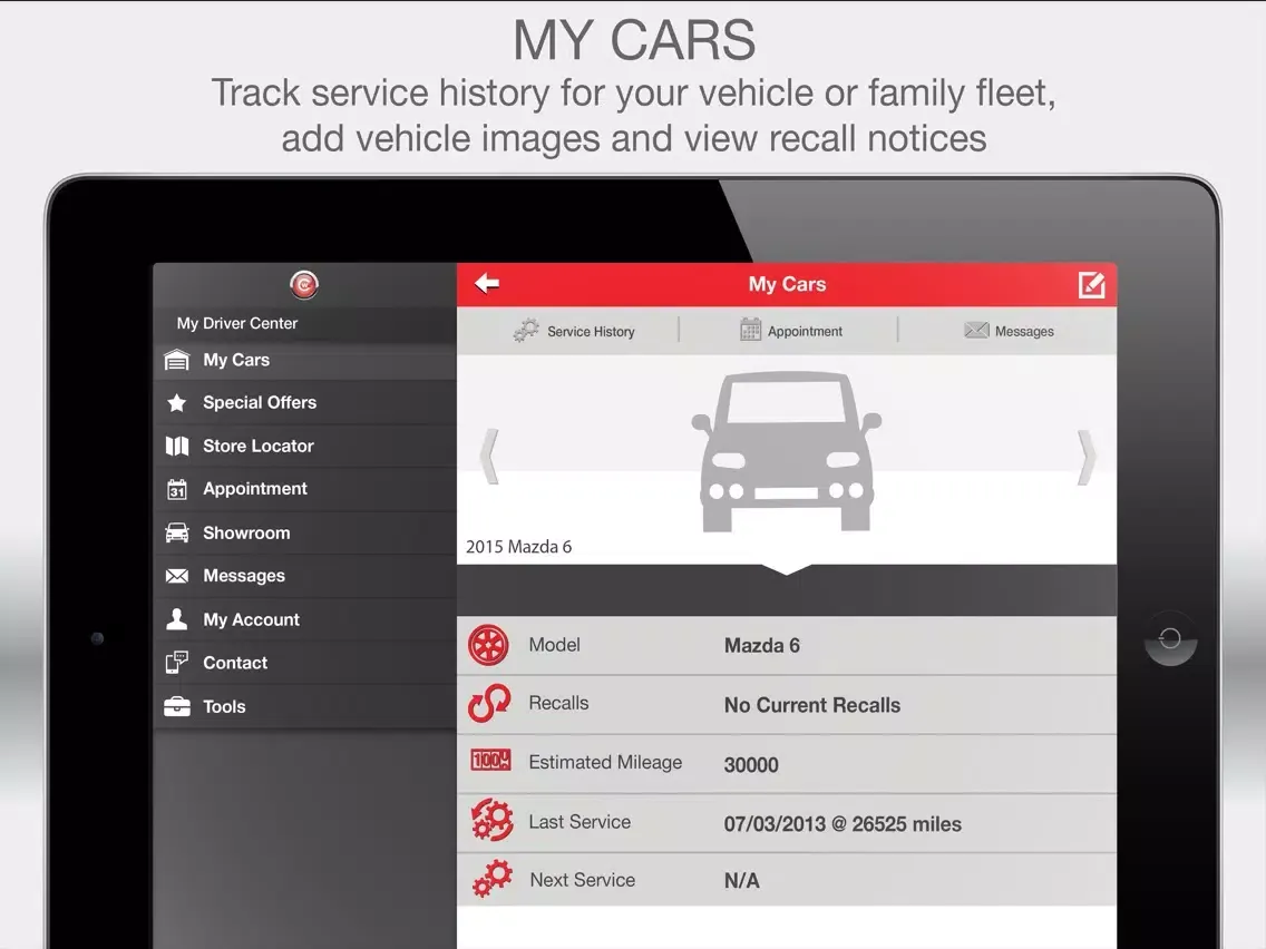 Ảnh chụp màn hình của CardinaleWay Mazda - Peoria iPad 