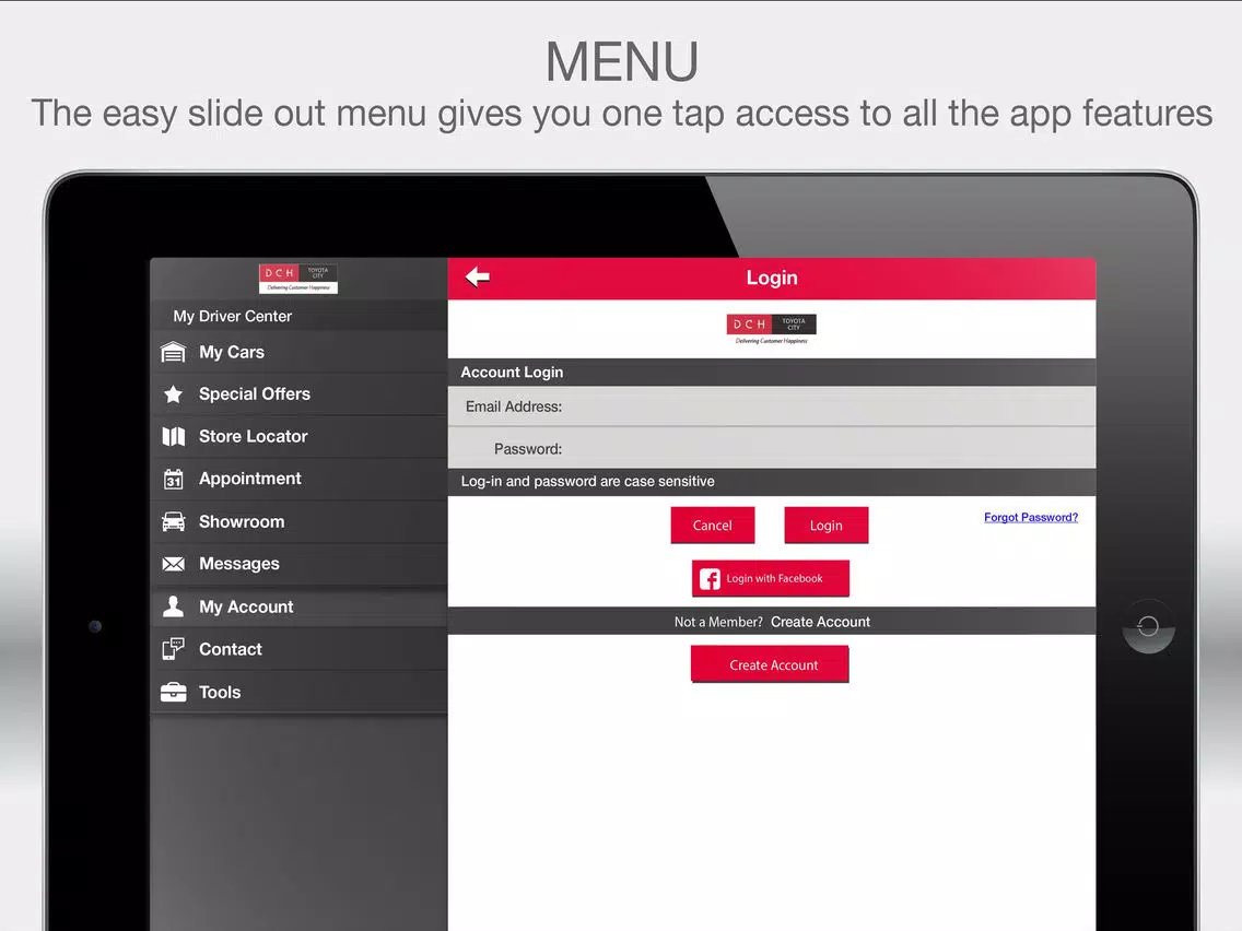 DCH Toyota City iPad  سکرین شاٹس