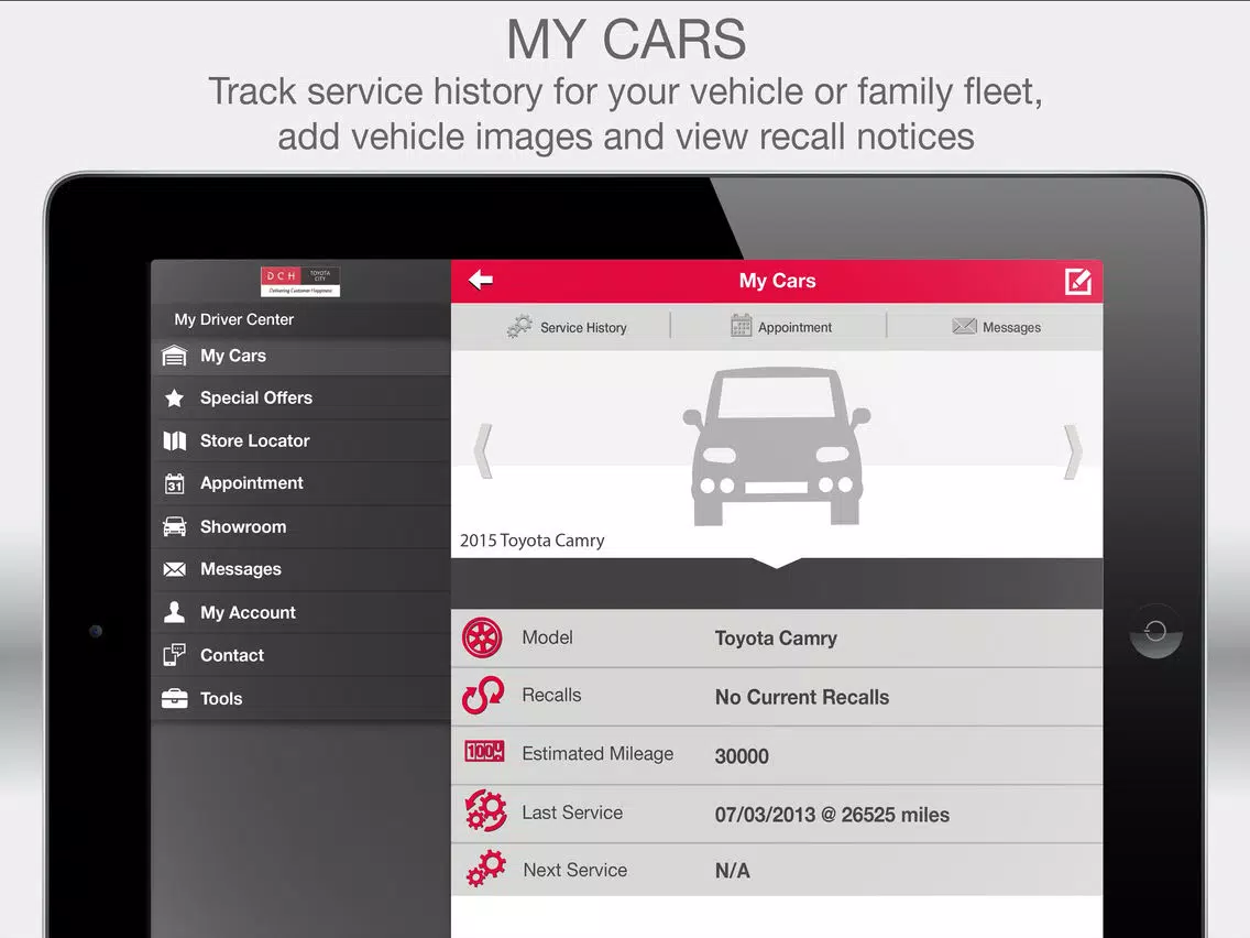 DCH Toyota City iPad  سکرین شاٹس
