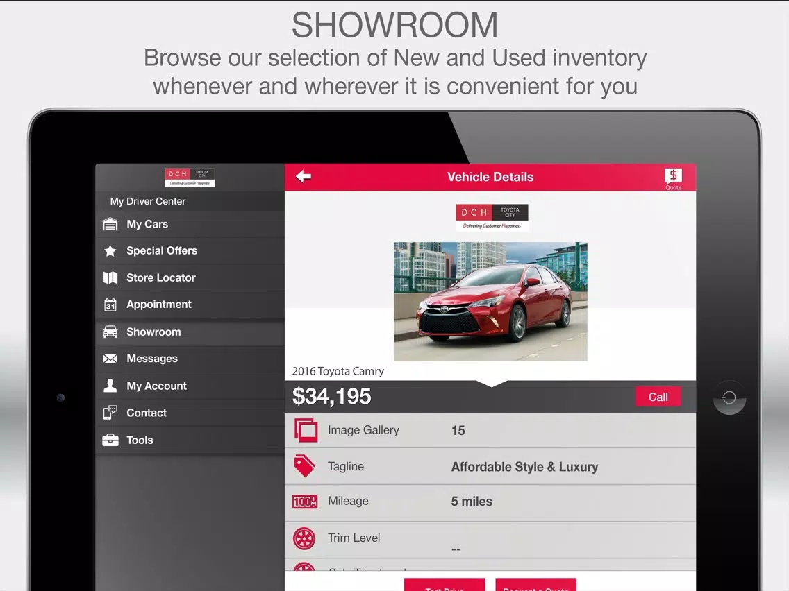 DCH Toyota City iPad  سکرین شاٹس