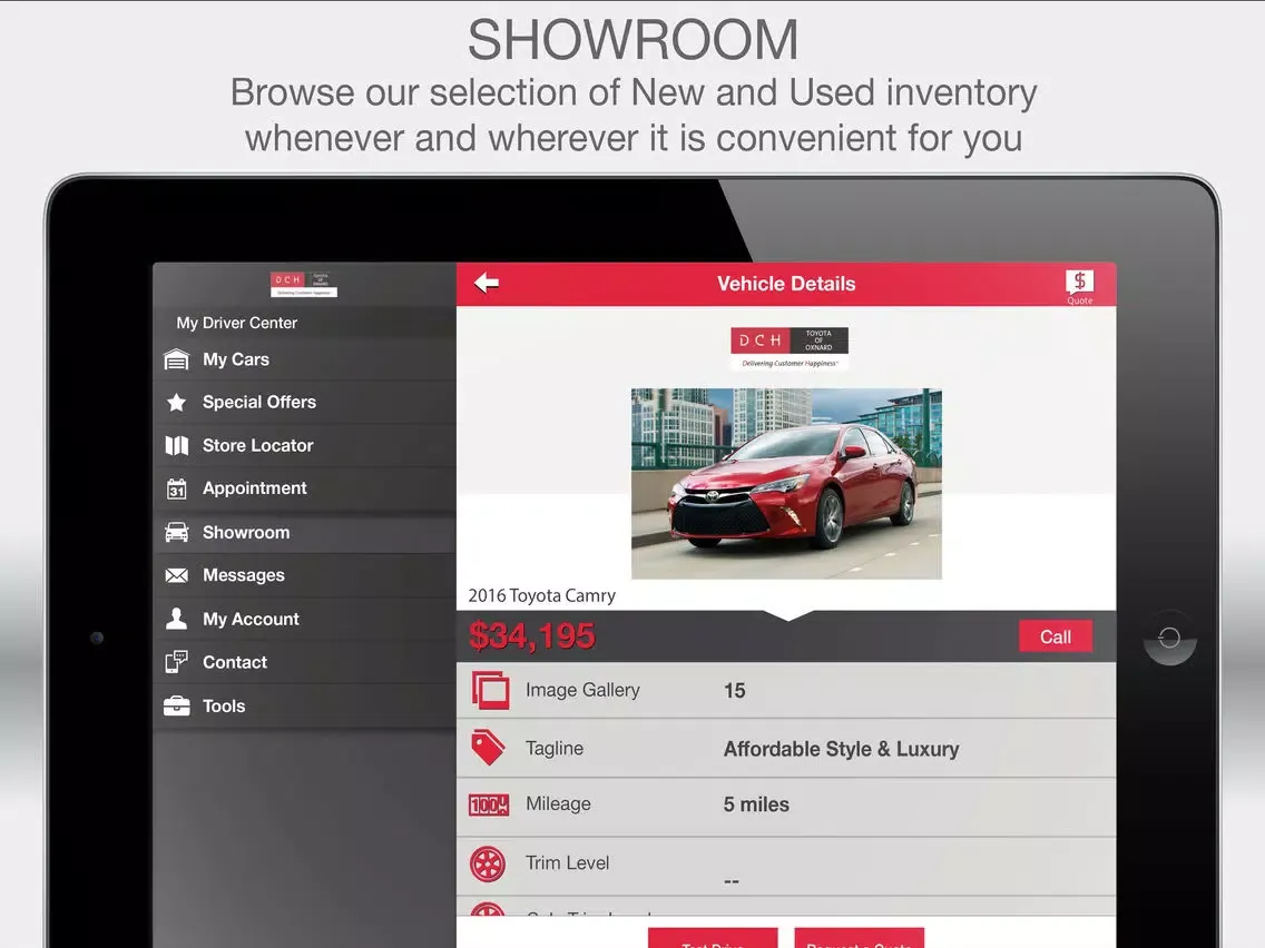 DCH Toyota of Oxnard iPad  स्क्रीनशॉट