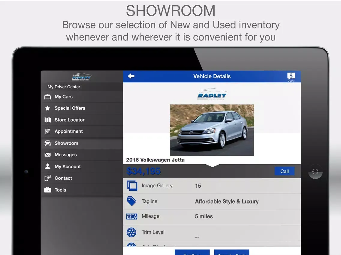 Karen Radley Volkswagen iPad 應用截圖