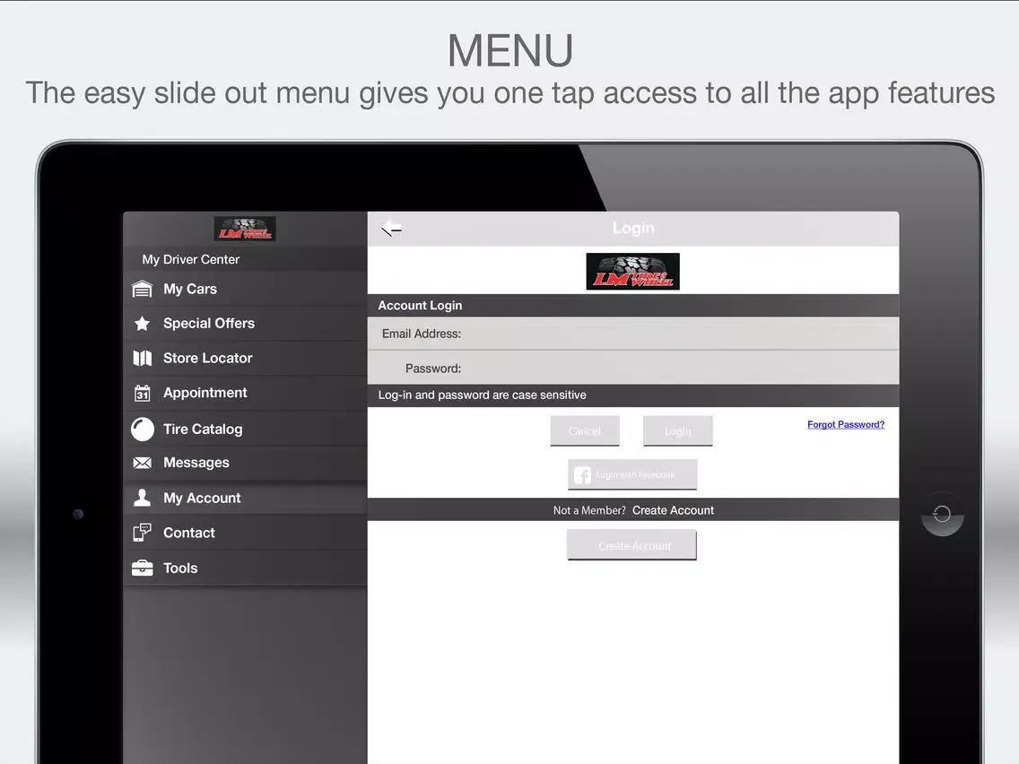 Capturas de tela do L&M Tire & Wheel iPad 