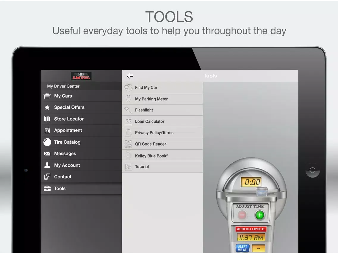 Capturas de tela do L&M Tire & Wheel iPad 
