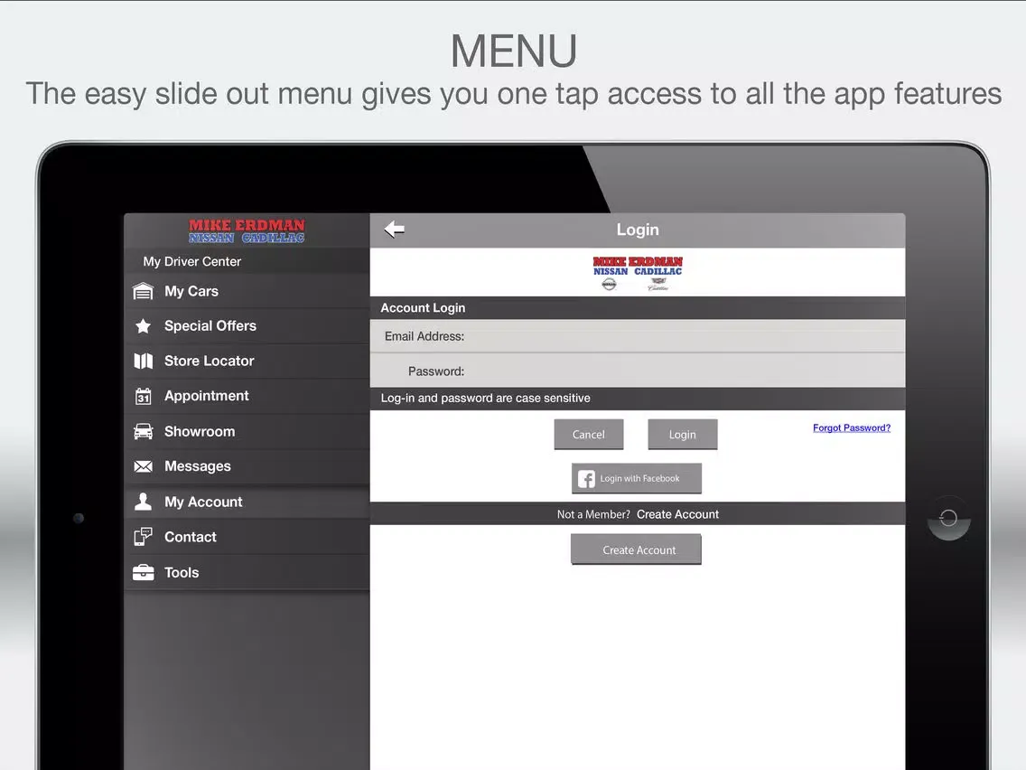 Скриншоты Mike Erdman Nissan Cadillac iPad