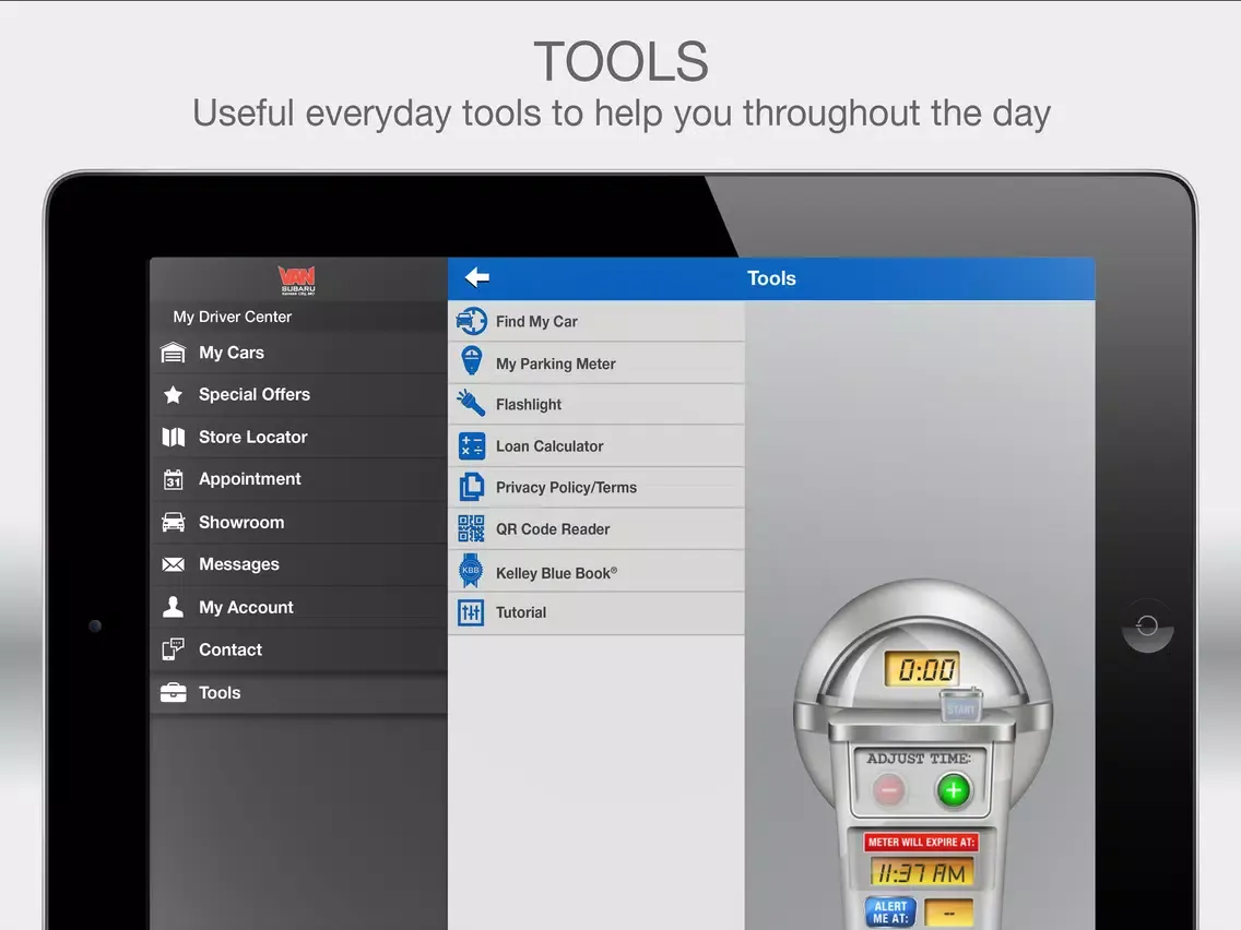 Capturas de tela do Van Subaru iPad 
