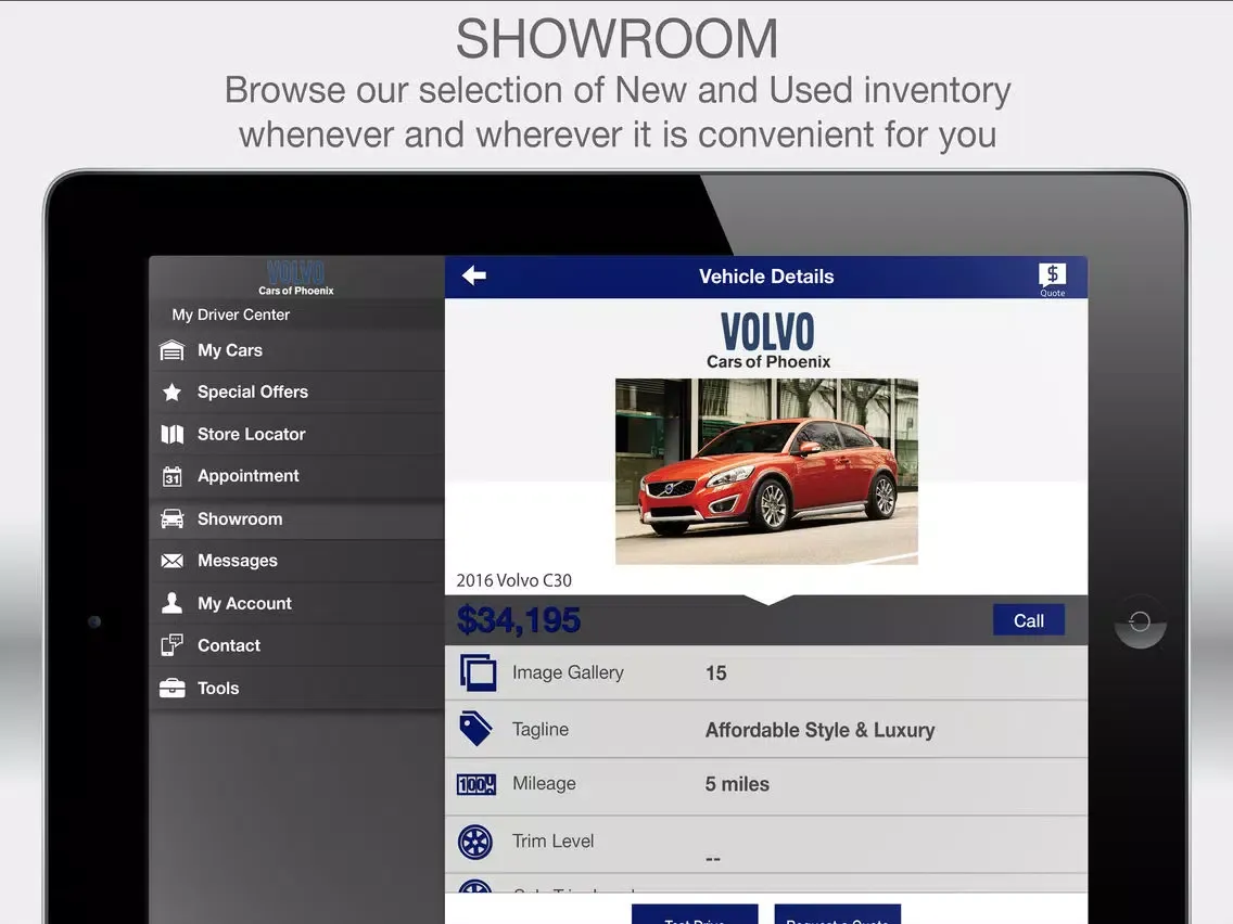 Volvo Cars of Phoenix iPad  Screenshots