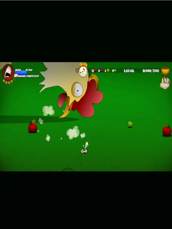 Worm Apple Run Chicken Kill iPad 應用截圖