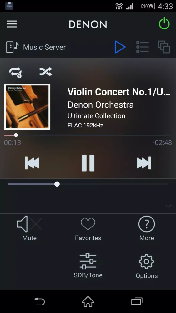Denon Hi-Fi Remote Screenshots