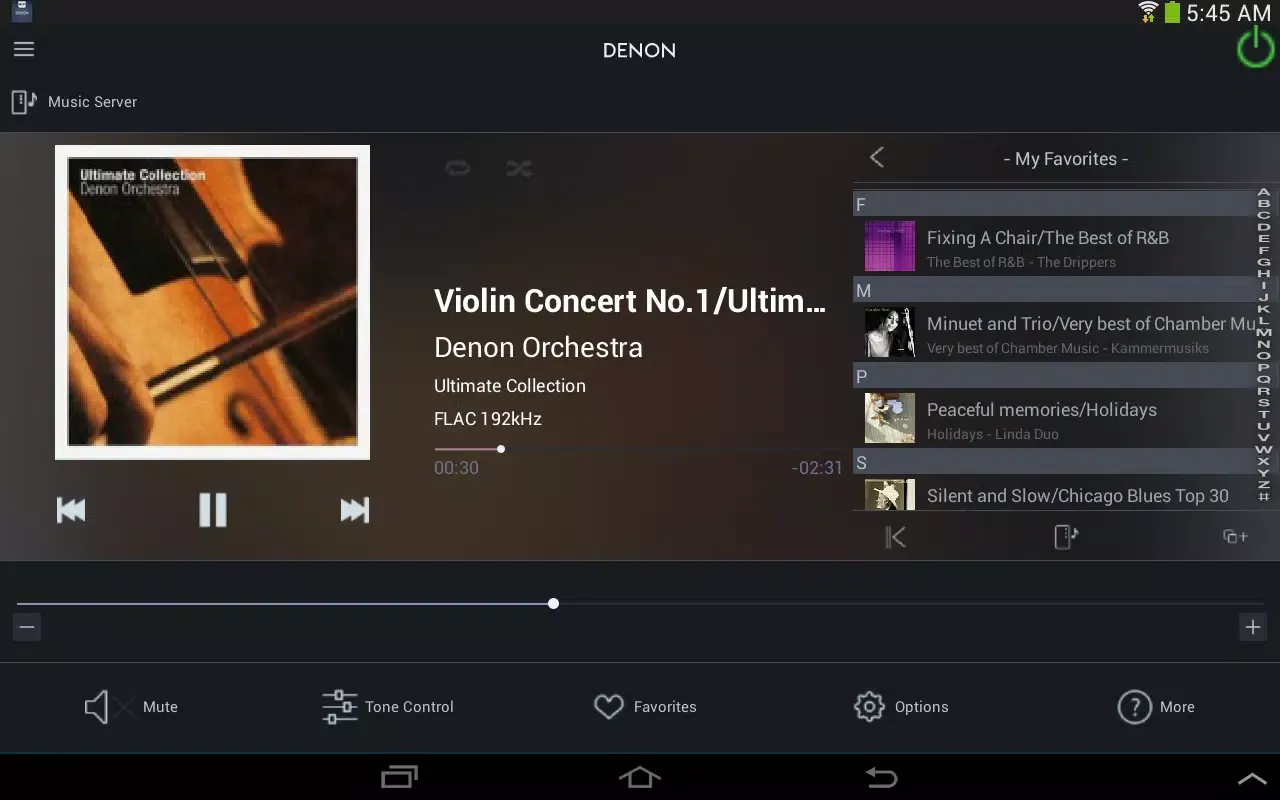 Denon Hi-Fi Remote Screenshots