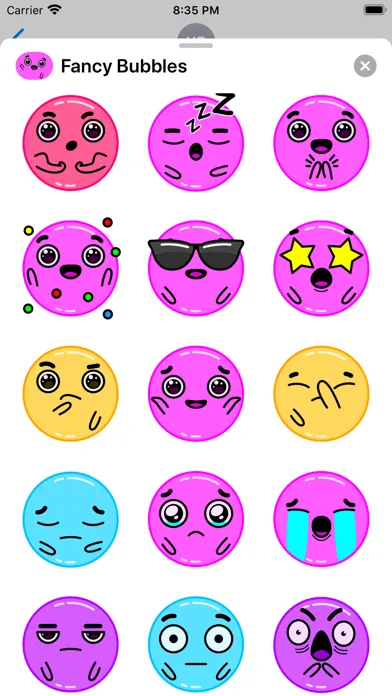 Tangkapan skrin Fancy Bubbles