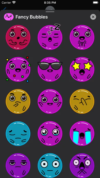 Tangkapan skrin Fancy Bubbles