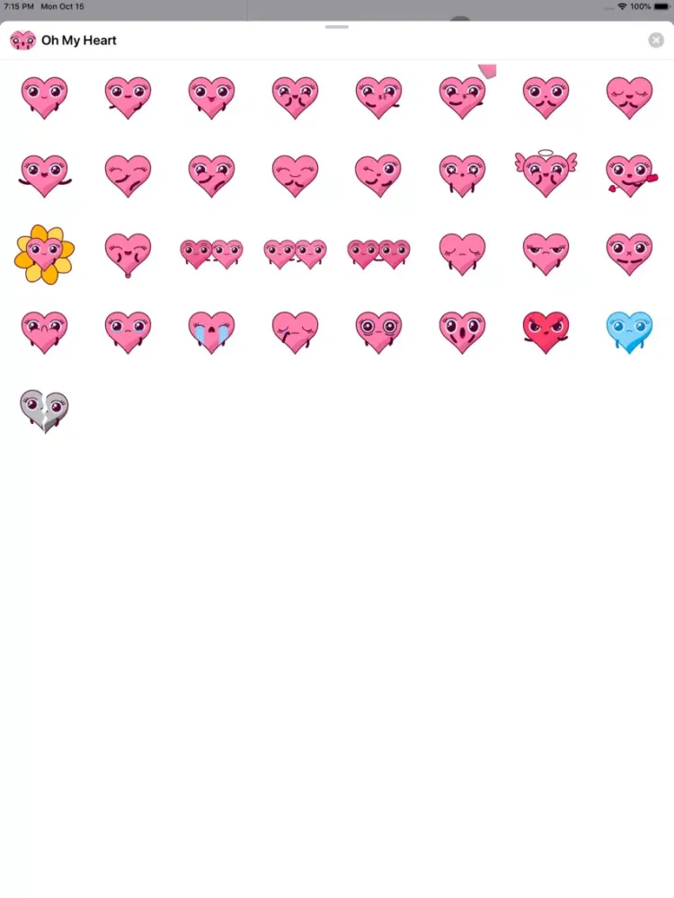 Oh My Heart Animated Stickers iPad  Screenshots