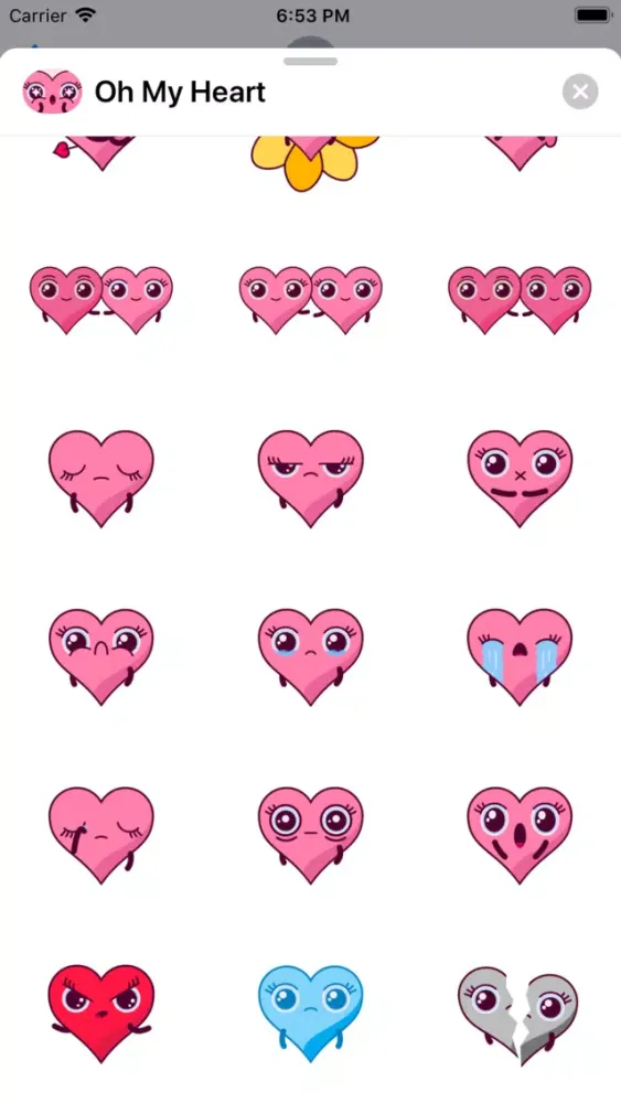 Oh My Heart Animated Stickers Screenshots