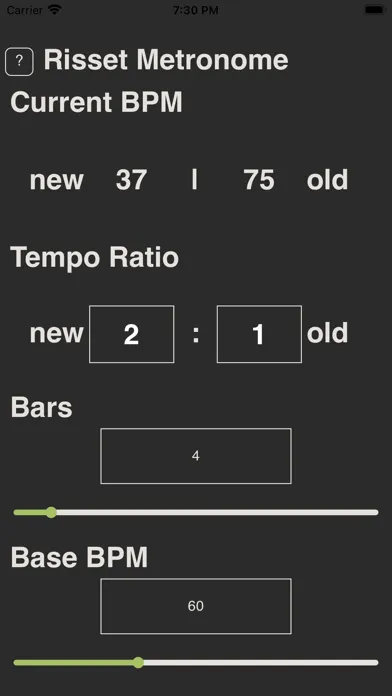 Ảnh chụp màn hình của Risset Metronome
