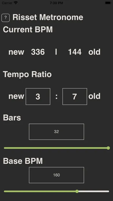 Ảnh chụp màn hình của Risset Metronome