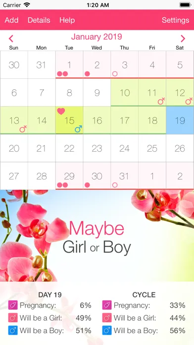Fertility and Period Tracker 스크린샷