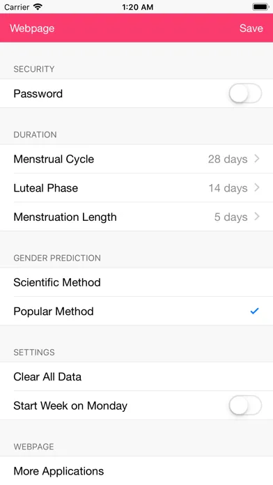 Fertility and Period Tracker 스크린샷