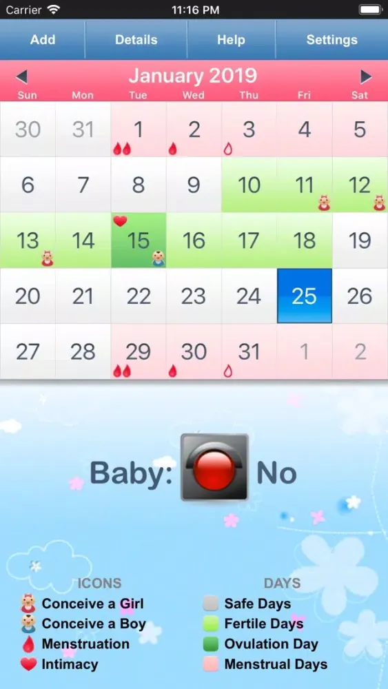 Fertility Tracker for Women Ekran Görüntüleri