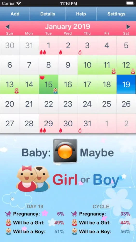 Tangkapan layar Menstrual Calendar for Men