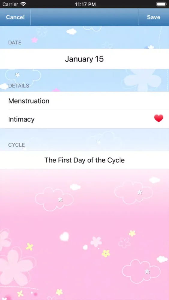 Tangkapan layar Menstrual Calendar for Men