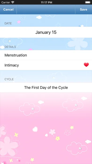 Ảnh chụp màn hình của Fertility & Period Tracker