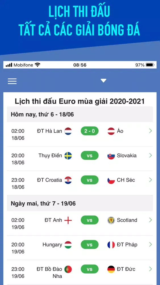Tin Bong Da, Truc Tiep Bong Da Screenshots
