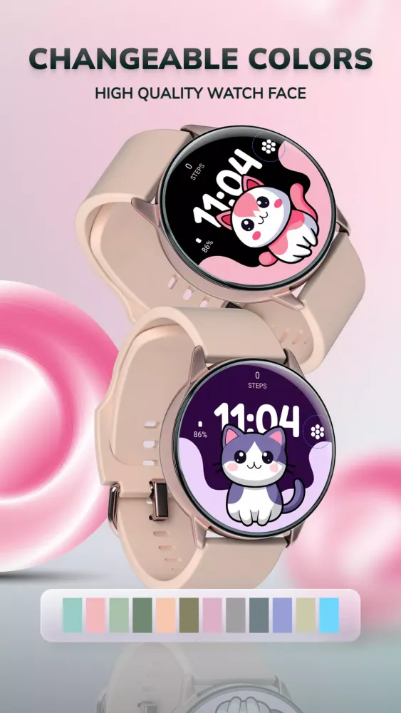 Ảnh chụp màn hình của G001 Cats Watch Face