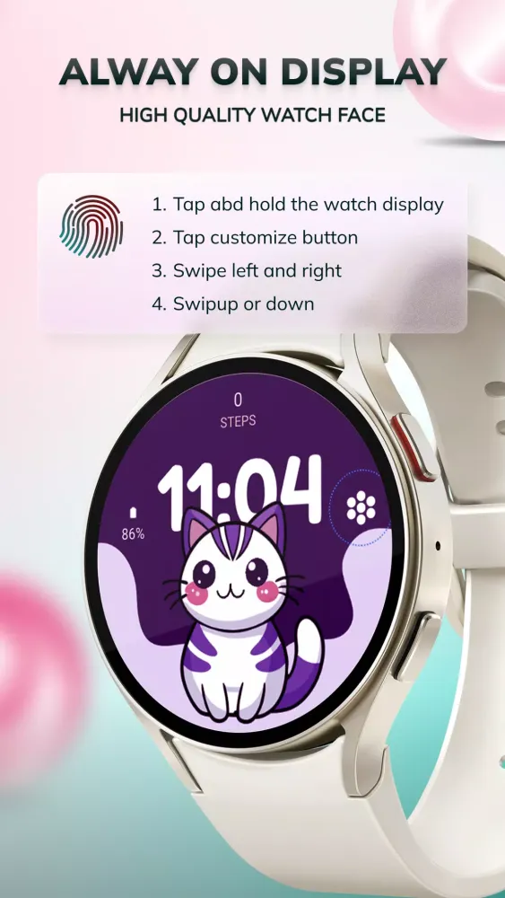 Ảnh chụp màn hình của G001 Cats Watch Face