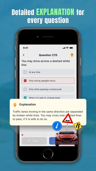 Capturas de pantalla de DMV Practice Test Prep 2024