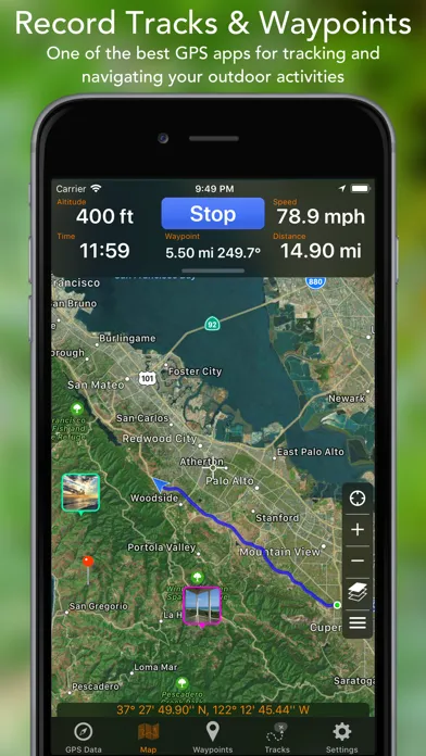 Screenshot di GPS Tracks