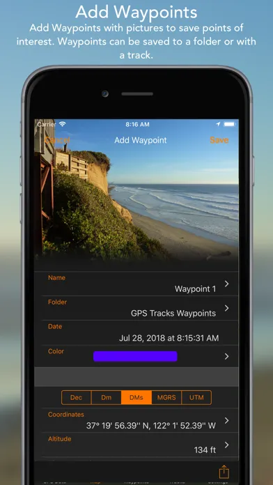 Screenshot di GPS Tracks