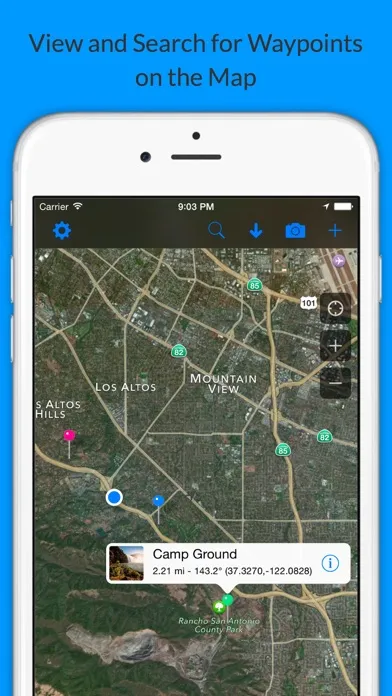 Map Points - GPS Location Storage for Hunting, Fishing and Camping with Map Area Measurement سکرین شاٹس