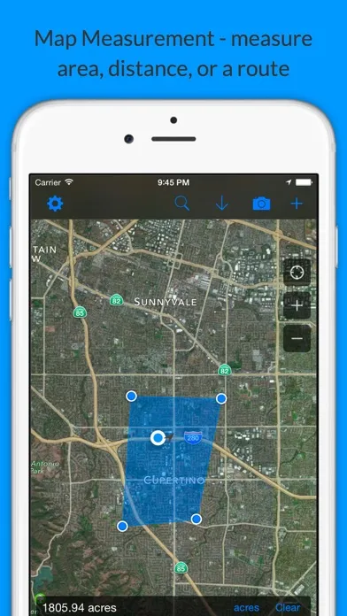 Map Points - GPS Location Storage for Hunting, Fishing and Camping with Map Area Measurement سکرین شاٹس