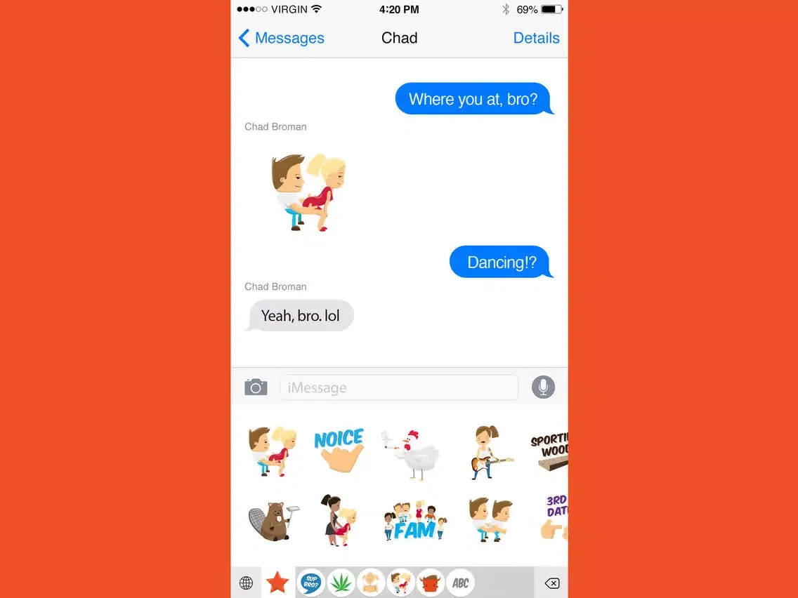 Capturas de tela do Bromoji iPad 