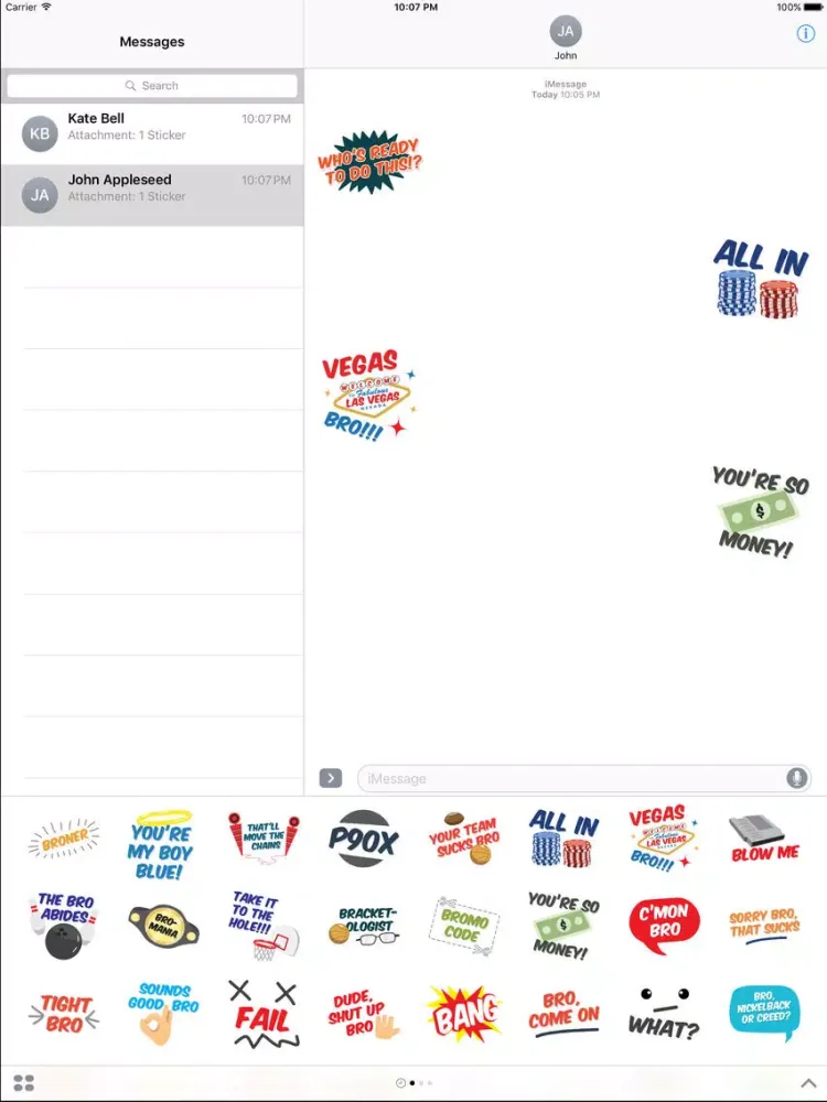 Captures d'écran de Bromoji Ultra-Bro: Sports, Jokes, Funny Lines. iPad 
