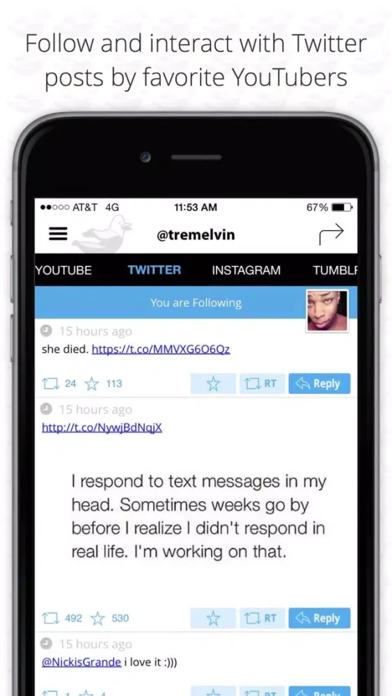 Fanana | follow your favorite vloggers on all of their social networks Screenshots