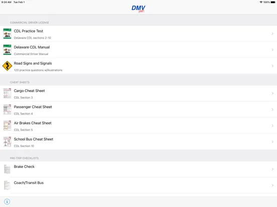 Capturas de tela do Delaware CDL Test Prep iPad 