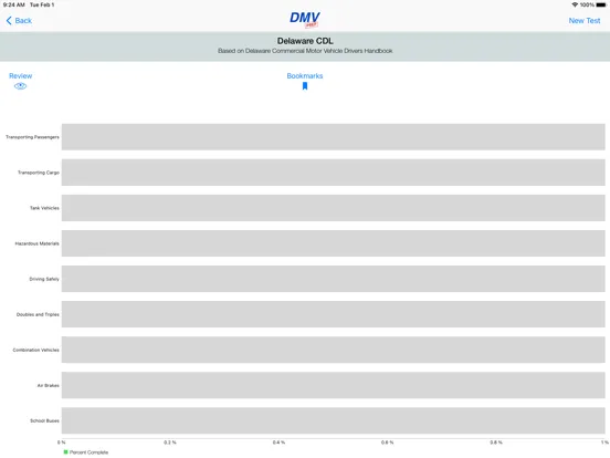 Capturas de tela do Delaware CDL Test Prep iPad 