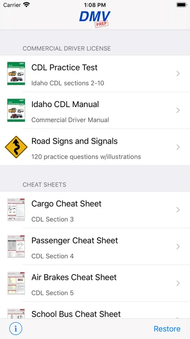 Capturas de pantalla de Idaho CDL Test Prep