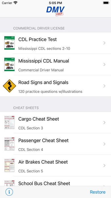 Скриншоты Mississippi CDL Test Prep