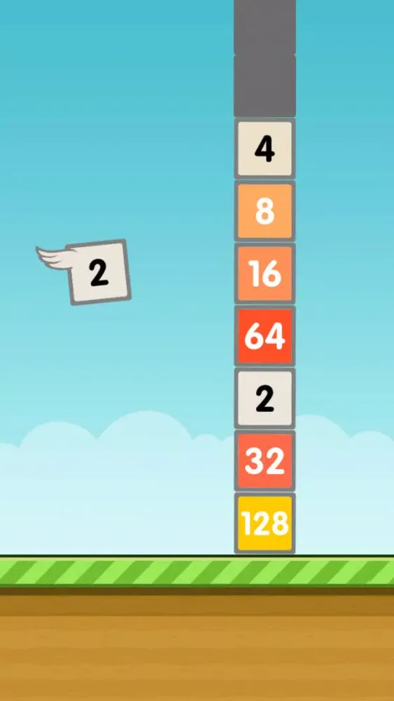 Flappy 2048 - Flap your wings and Jump through the Tiles to reach 2048 Tile! سکرین شاٹس