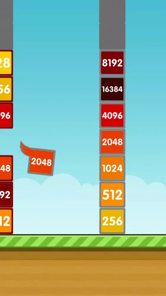 Flappy 2048 - Flap your wings and Jump through the Tiles to reach 2048 Tile! سکرین شاٹس