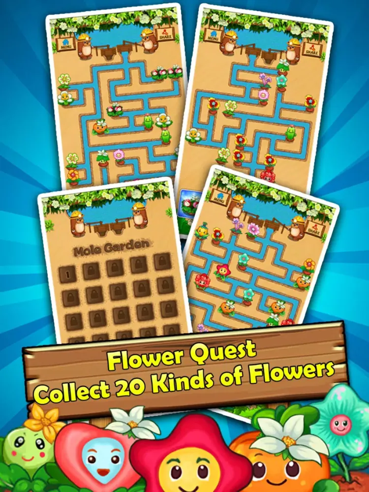ภาพหน้าจอของ Ace Mole Garden - Flower Plumber Game iPad 