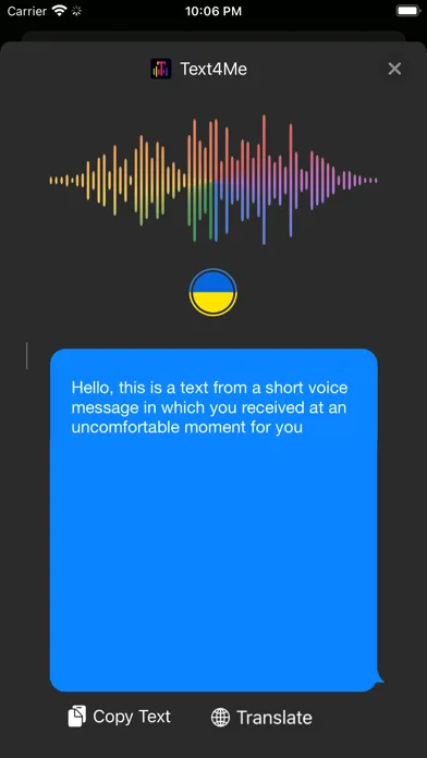 Tangkapan skrin Text4Me