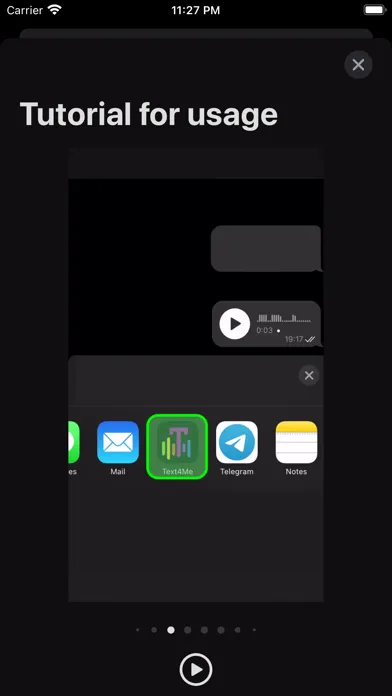 Tangkapan skrin Text4Me