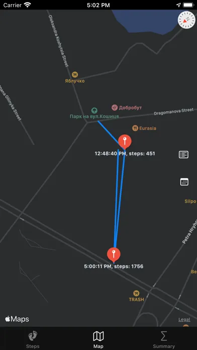 Tangkapan layar Step & Steps Pedometer